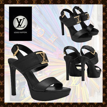 Louis Vuitton 2020 SS Open Toe Casual Style Blended Fabrics Street Style Leather 