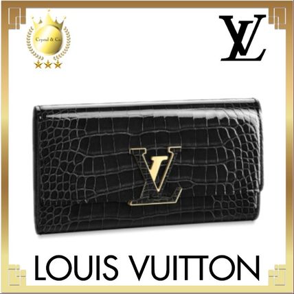 Louis Vuitton CAPUCINES 2020 SS Crocodile Lambskin Plain Other Animal Patterns Leather Logo 