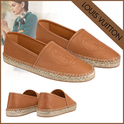 Louis Vuitton Round Toe Casual Style Plain Party Style Elegant Style Logo 1A86R 