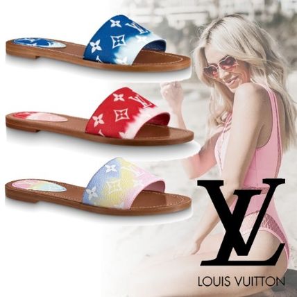 Louis Vuitton LOCKIT 2020 SS Monogram Open Toe Casual Style Street Style Tie dye Leather 