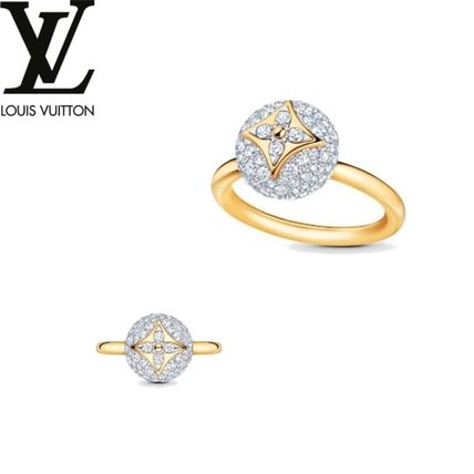 Louis Vuitton B Blossom Ring Yellow Gold White Gold And Pave Diamond Q9L98A 
