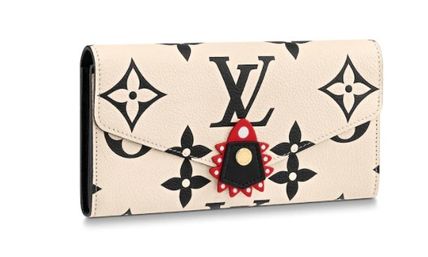 Louis Vuitton PORTEFEUILLE SARAH Unisex Street Style Leather Logo Long Wallets 