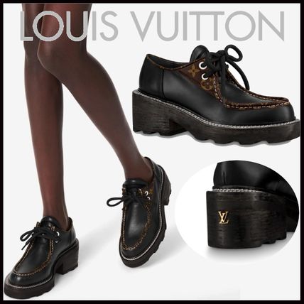 Louis Vuitton Monogram Platform Round Toe Rubber Sole Casual Style Plain 1A5SOA 1A5SO9 1A5SO8 1A5SO7 1A5SO6 1A5SO5 1A5SO4 1A5SO3 1A5SO2 1A5SO1 