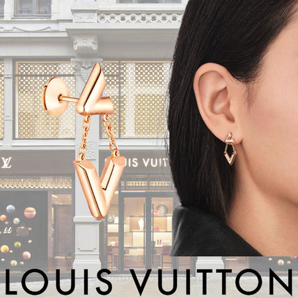 Louis Vuitton 2020 21AW 18K Gold Earrings Q96972 