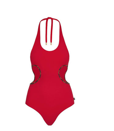Louis Vuitton Red Cut Out Swimsuit With Monogram Details 1A82EC 