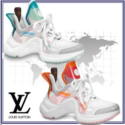 Louis Vuitton 2020 SS Plain Leather Logo Low Top Sneakers 