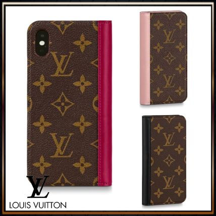 Louis Vuitton MONOGRAM Leather iPhone X iPhone XS iPhone XS Max Logo 