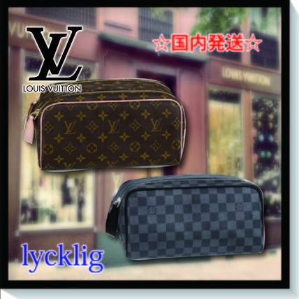 Louis Vuitton DAMIER GRAPHITE Monogram Unisex Canvas Leather Logo Bags N40127 M44494 