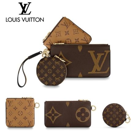 Louis Vuitton MONOGRAM Monogram Unisex Canvas Leather Coin Cases 