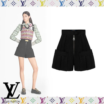 Louis Vuitton 2020 SS Short Casual Style Wool Silk Blended Fabrics Plain 1A7TMS 