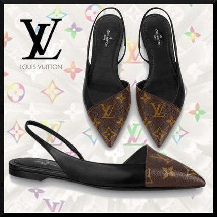 Louis Vuitton 2020 21AW Monogram Open Toe Casual Style Leather Party Style 1A87GJ 