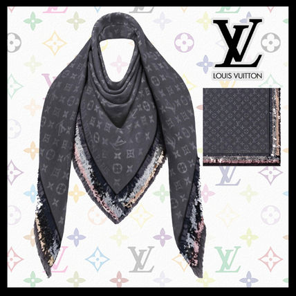 Louis Vuitton Monogram Casual Style Wool Silk Blended Fabrics Party Style M71566 