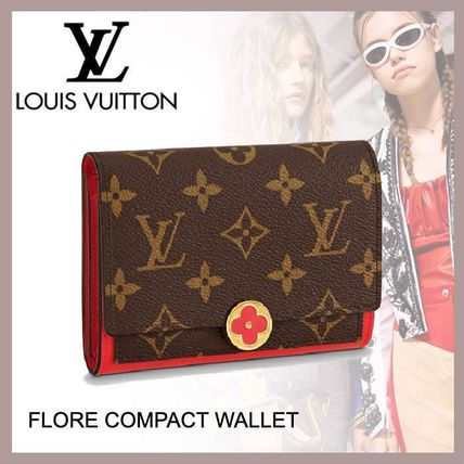Louis Vuitton 2020 SS Street Style Leather Small Wallet Logo Folding Wallets 
