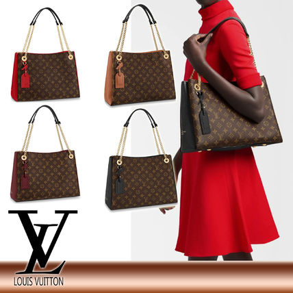 Louis Vuitton Monogram A4 Leather Handbags 
