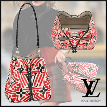 Louis Vuitton NEONOE 2020 21AW Monogram Canvas Blended Fabrics 3WAY Bi color Elegant Style M45362 