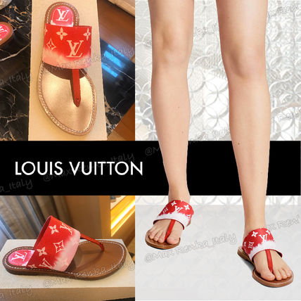 Louis Vuitton 2020 SS Monogram Casual Style Tie dye Leather Flip Flops 