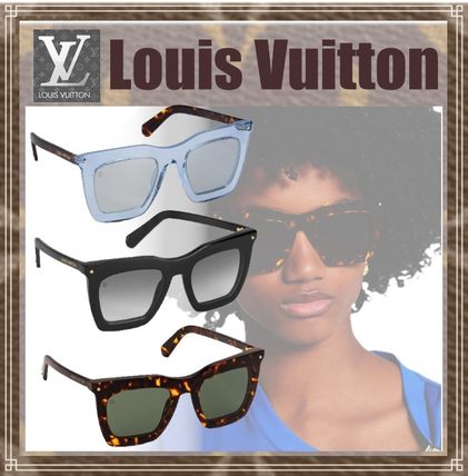 Louis Vuitton 2020 21AW Unisex Square Clear Flame Sunglasses Z1219W Z1218W Z1217W 