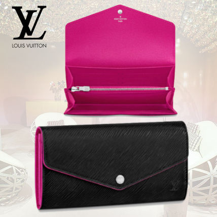 Louis Vuitton EPI 2019 20AW Unisex Bi color Plain Folding Wallet Logo Long Wallets M64322 