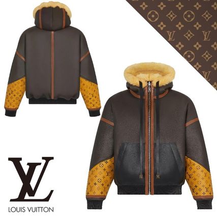 Louis Vuitton 2019 20AW Tattoo Monogram Reversible Aviator Jacket 1A827Z 