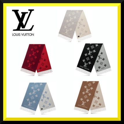 Louis Vuitton Cashmere Logo Knit  Fur Scarves M76067 M75704  M75505 M71040 M71126 