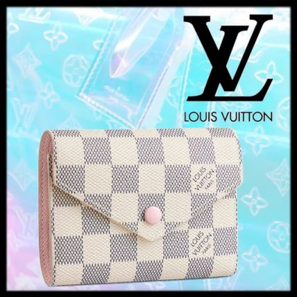 Louis Vuitton PORTEFEUILLE VICTORINE 2020 21AW Zigzag Leather Folding Wallet Logo Folding Wallets N64022 