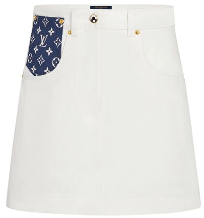 Louis Vuitton 2020 SS Short Monogram Plain Cotton Logo Mini Skirts 