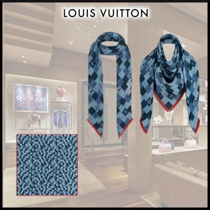 Louis Vuitton 2020 SS Other Plaid Patterns Monogram Wool Silk Blended Fabrics 