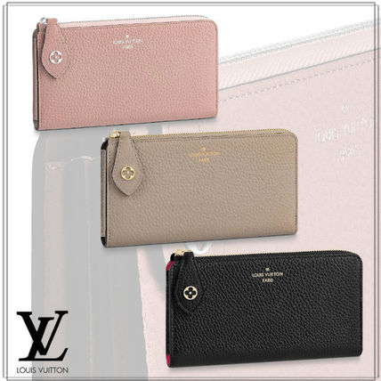 Louis Vuitton 2020 21AW Plain Leather Long Wallet Logo Long Wallets M63104 M63103 M63102 