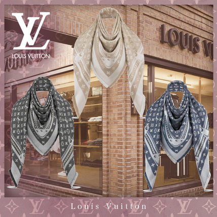 Louis Vuitton MONOGRAM 2020 SS Monogram Casual Style Wool Silk Blended Fabrics Bi color M73699 M73698 M76341 