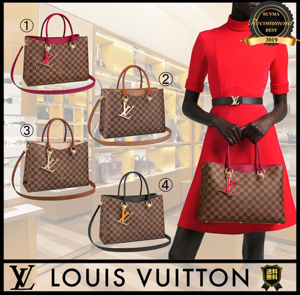 Louis Vuitton 2WAY Leather Office Style Crossbody Totes 