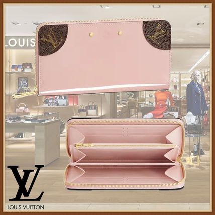 Louis Vuitton VENICE Plain Leather Long Wallet Logo Long Wallets M62945 