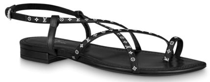 Louis Vuitton 2020 21AW Open Toe Leather Elegant Style Logo Sandals 