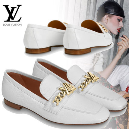 Louis Vuitton Square Toe Casual Style Blended Fabrics Street Style 1A676Q 