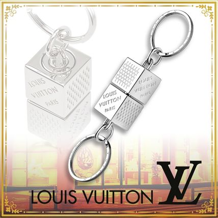 Louis Vuitton DAMIER Unisex Logo Keychains  Bag Charms LVU93D47SILZZZZZ00 