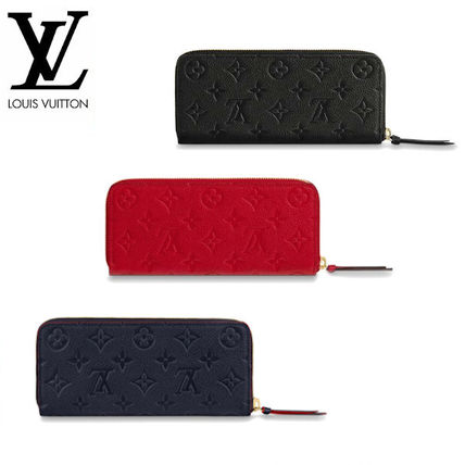 Louis Vuitton MONOGRAM EMPREINTE Monogram Leather Logo Long Wallets M60171 M63698 M69415 