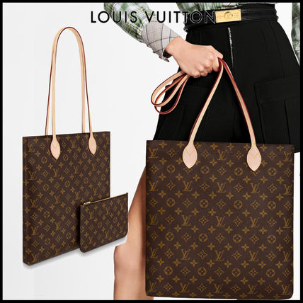 Louis Vuitton MONOGRAM 2020 SS Monogram A4 Leather Totes 