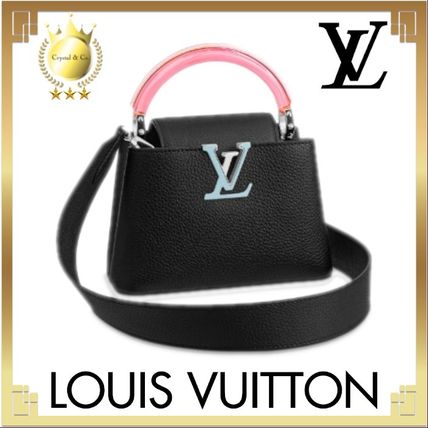 Louis Vuitton CAPUCINES 2020 SS Casual Style Calfskin Blended Fabrics 2WAY Bi color Plain 