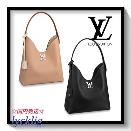 Louis Vuitton LOCKME 2020 21AW Casual Style Plain Leather Logo Handbags M44330 M52776 