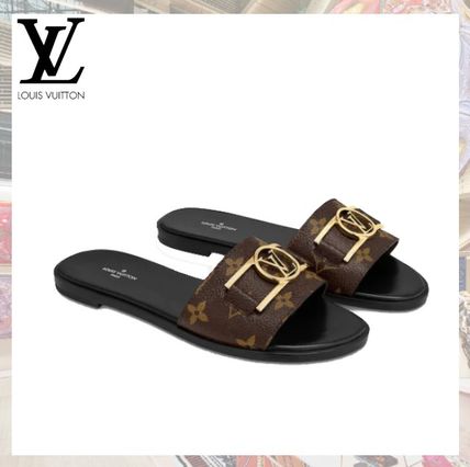 Louis Vuitton MONOGRAM 2020 SS Lock It Flat Mule 1A64MN 
