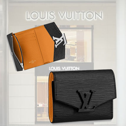 Louis Vuitton EPI Plain Leather Folding Wallet Small Wallet Logo 