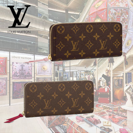 Louis Vuitton 2020 SS Monogram Blended Fabrics Leather Logo Long Wallets M61298 M60742 