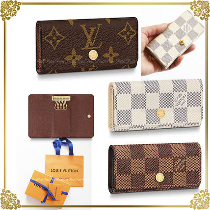 Louis Vuitton MONOGRAM Monogram Unisex Canvas Leather Logo Keychains  Bag Charms 