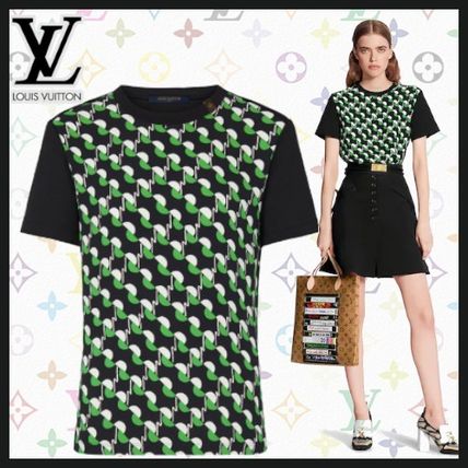 Louis Vuitton Crew Neck Unisex Cotton Short Sleeves Logo T Shirts