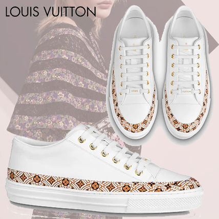 Louis Vuitton 2020 21AW Leather Logo Low Top Sneakers 