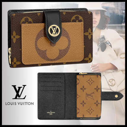 Louis Vuitton 2020 21AW Monogram Canvas Blended Fabrics Leather Folding Wallet M69432 