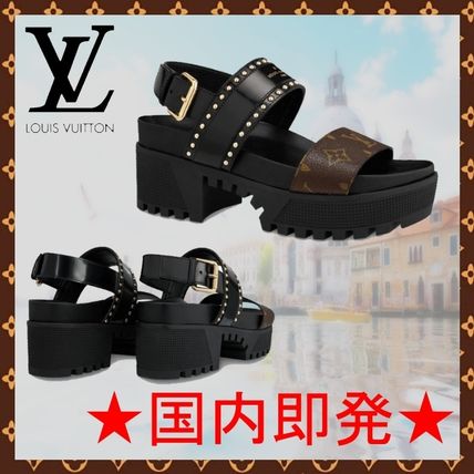 Louis Vuitton 2020 SS Monogram Leather Sandals 1A6655 
