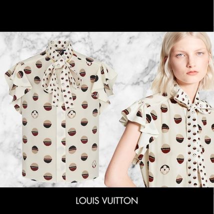 Louis Vuitton 2020 21AW Dots Casual Style Silk Short Sleeves Party Style 