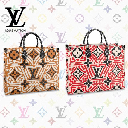 Louis Vuitton 2020 21AW Monogram Casual Style Unisex Canvas A4 Leather Logo Totes M45358 M45359 