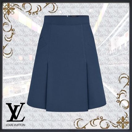 Louis Vuitton 2020 21AW Flared Skirts Short Wool Silk Blended Fabrics Plain 1A7SWJ 