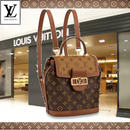 Louis Vuitton MONOGRAM 2020 SS Calfskin Logo Backpacks 